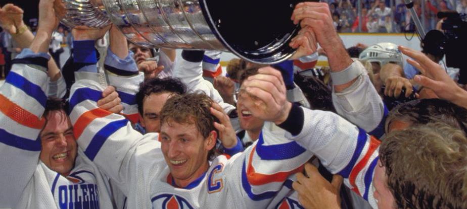 85/86 Oilers. Glenn Anderson, Mark Napier, Lee Fogolin, Andy Moog